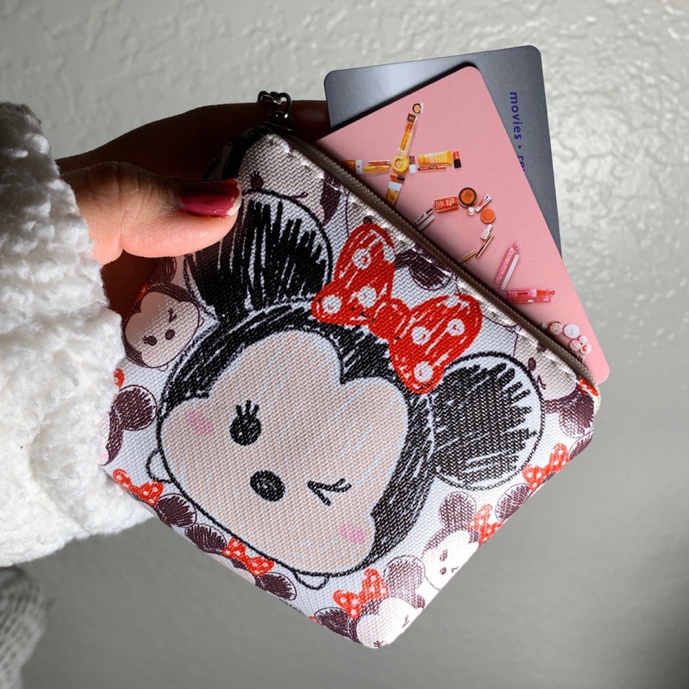 Super cute Minnie Mouse mini wallet Scribble